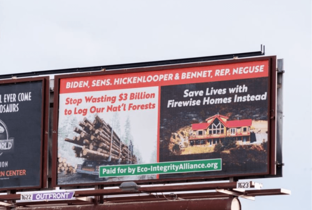 Help Us Keep “Firewise NOT Logging” Billboard Up All&nbsp;Summer