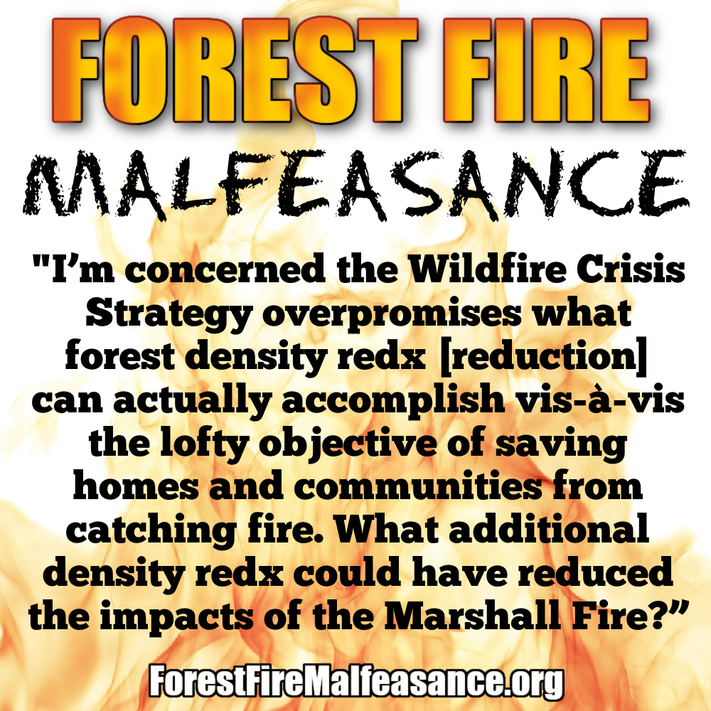 FOREST FIRE MALFEASANCE: Quote&nbsp;#2