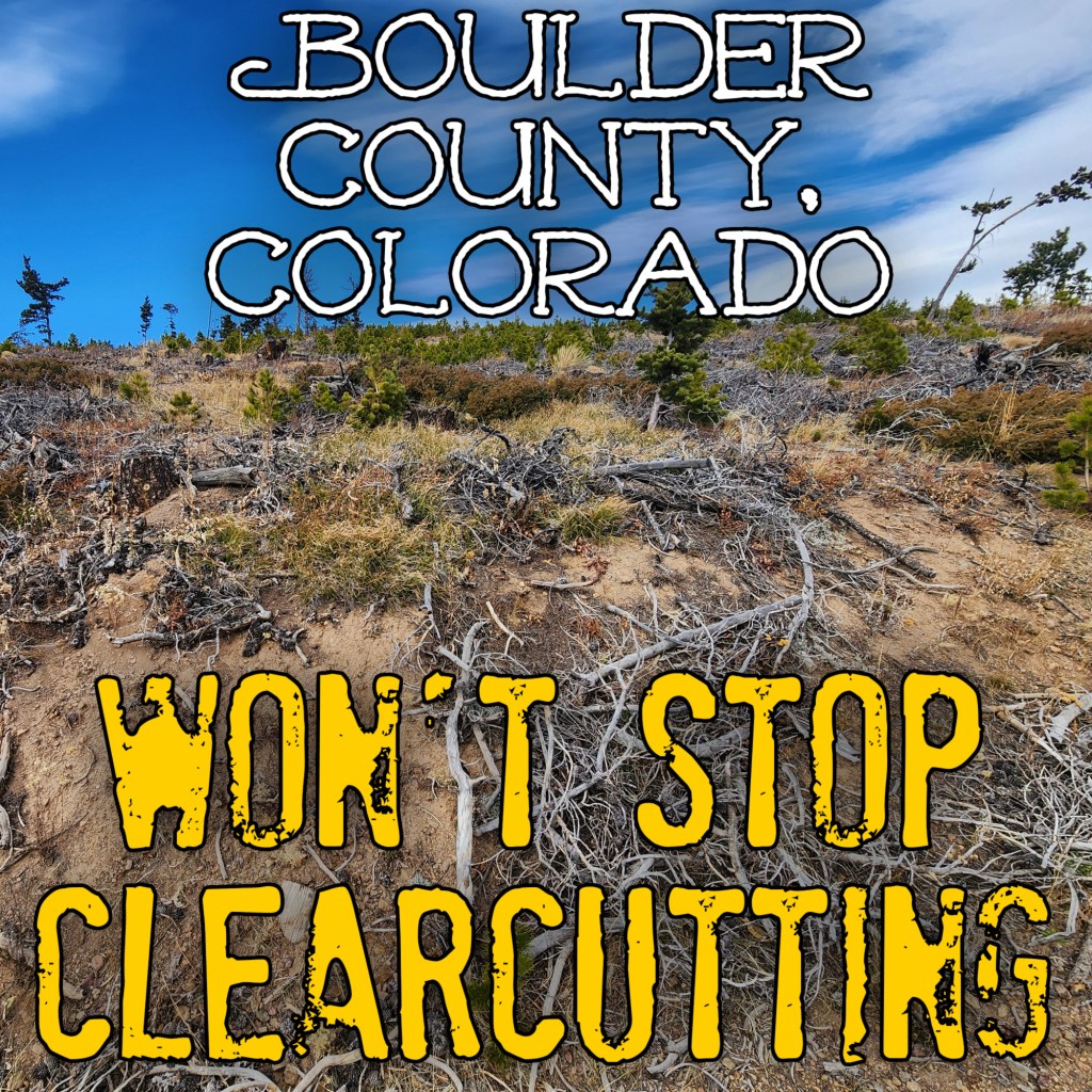 Boulder County, Colorado Won’t Stop Clearcutting Public&nbsp;Lands